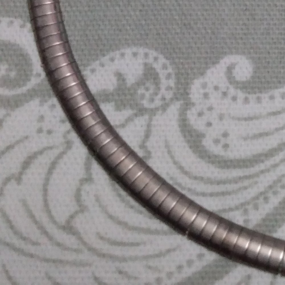 Silver Tone Omega Chain Necklace - Picture 4 of 5